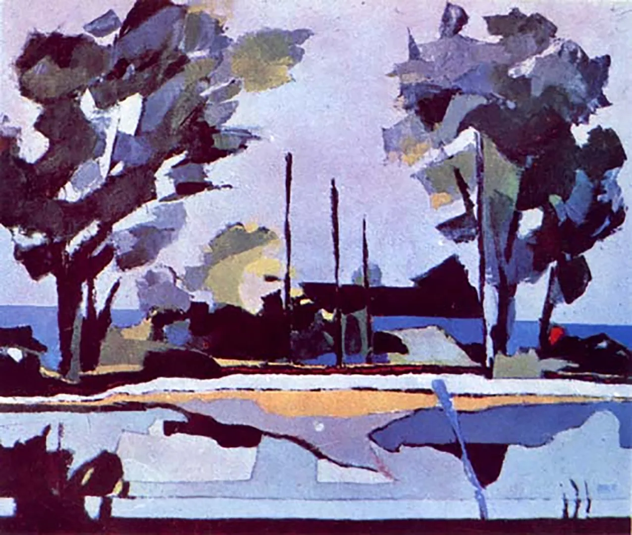 Paisaje azul