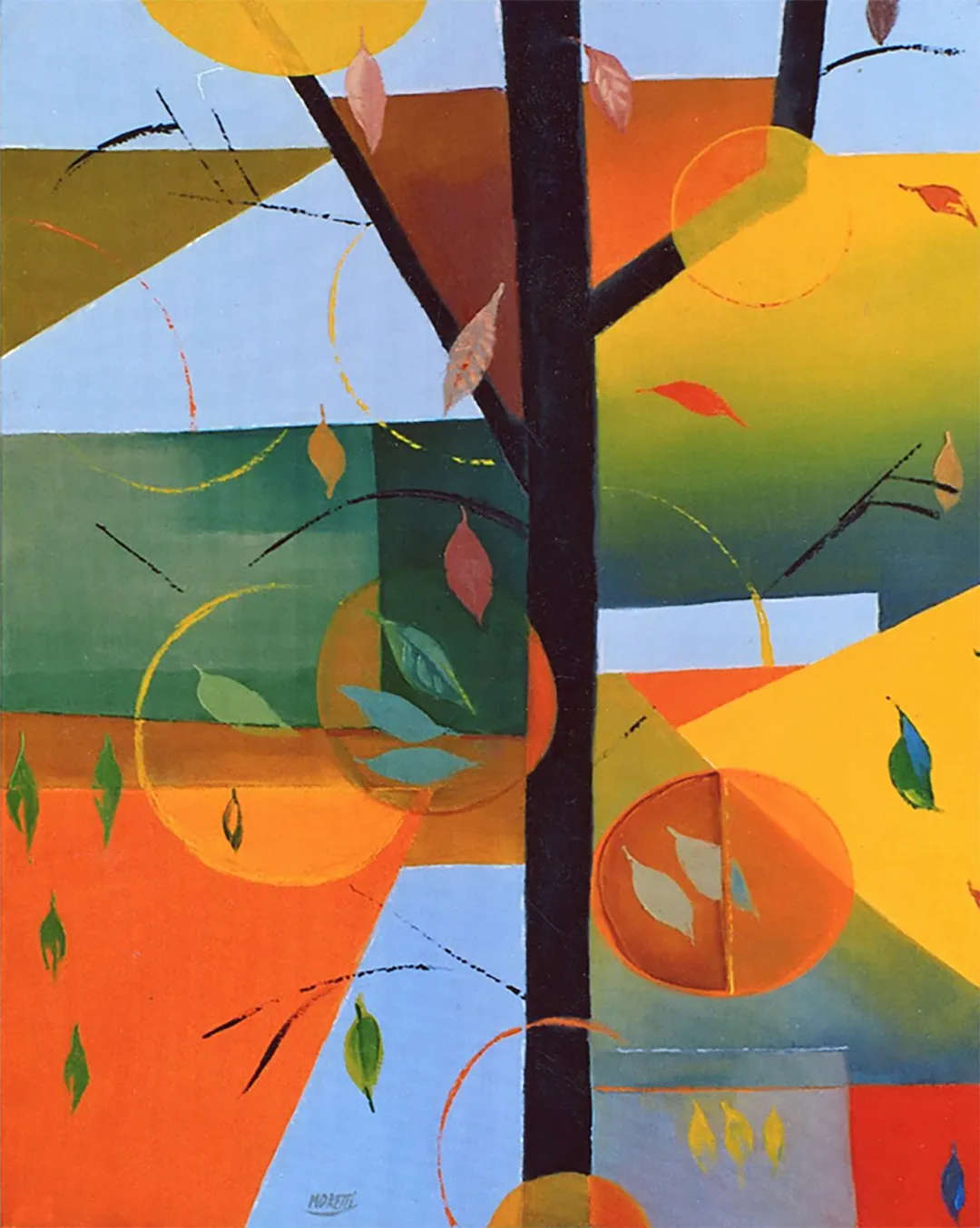 Otoño, hojas cayendo