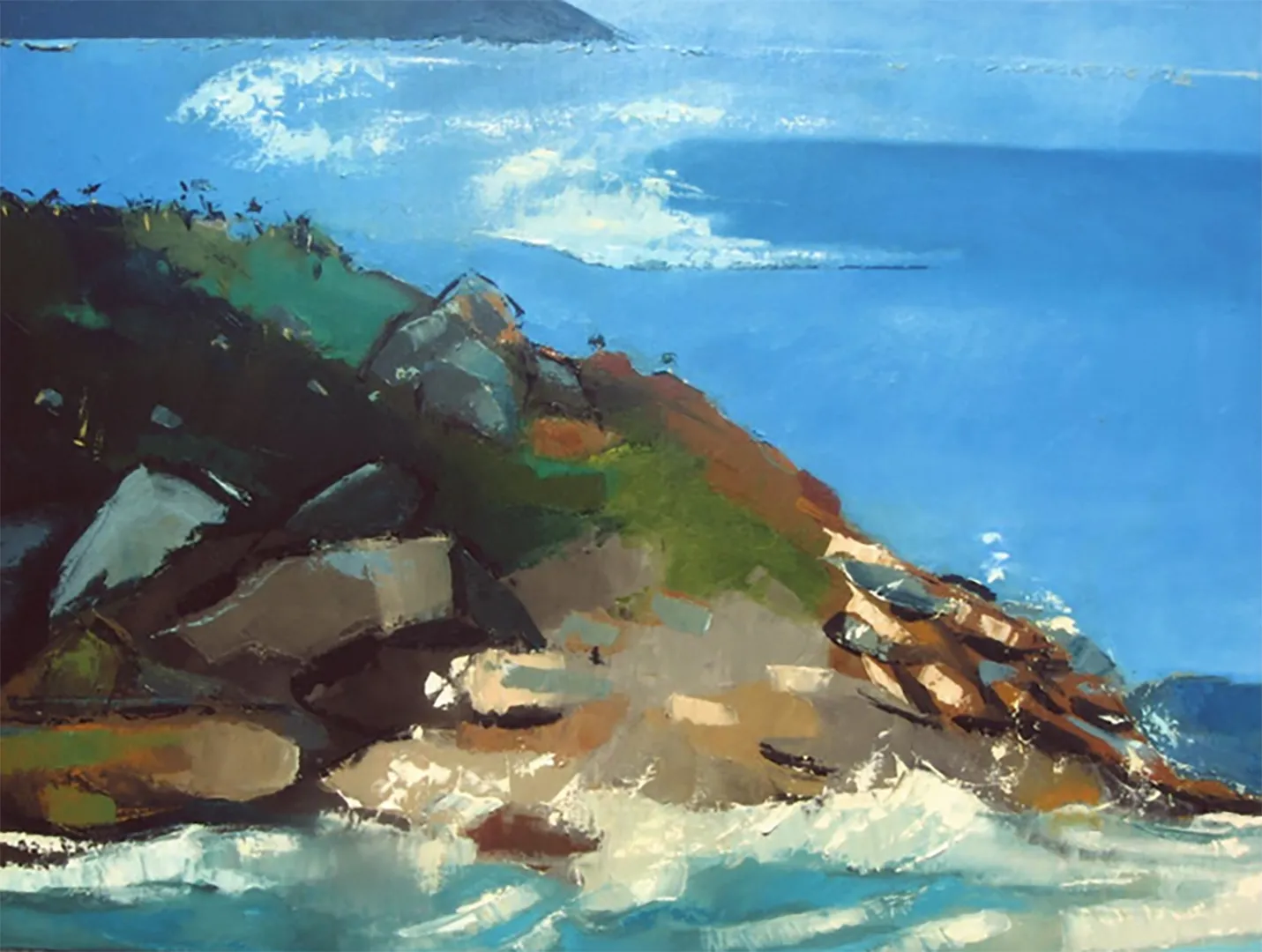 Rincón: rocas y olas