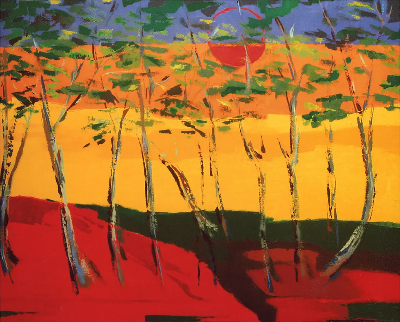 Paisaje atardeciendo